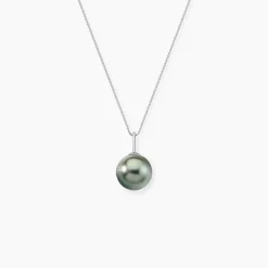 Collier Semi-baroque Or Blanc Perle De Culture De Tahiti