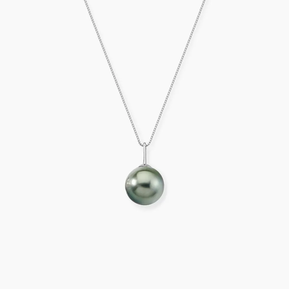 Collier Semi-baroque Or Blanc Perle De Culture De Tahiti