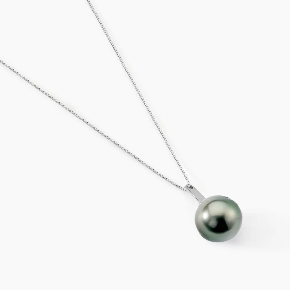 Collier Semi-baroque Or Blanc Perle De Culture De Tahiti