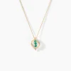 Collier Shahara Or Jaune Emeraude