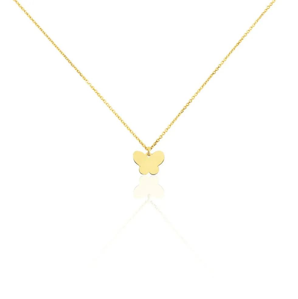 Collier Shaida Papillon Or Jaune