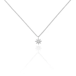 Collier Shanis Argent Blanc Oxyde De Zirconium