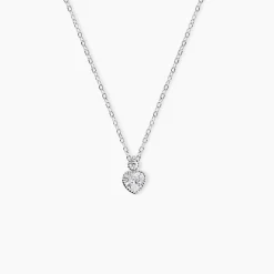 Collier Shannon Argent Blanc Oxyde De Zirconium