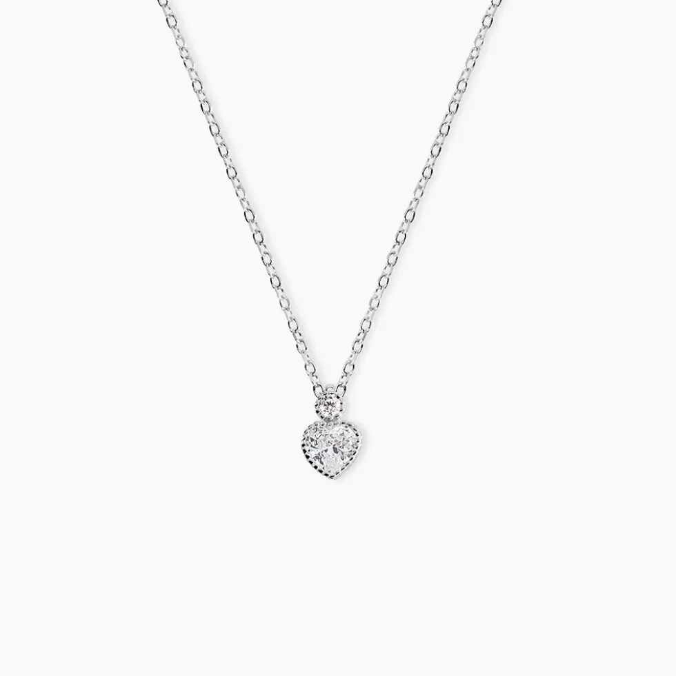 Collier Shannon Argent Blanc Oxyde De Zirconium