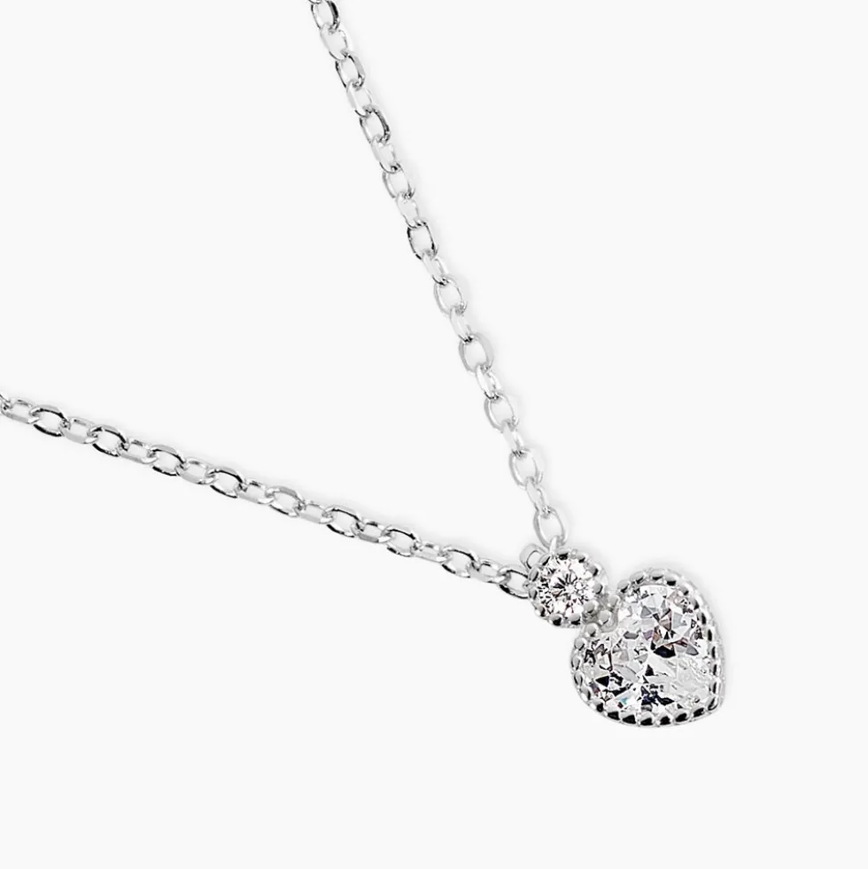 Collier Shannon Argent Blanc Oxyde De Zirconium