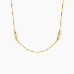 Collier Sheima Acier Jaune Oxyde De Zirconium