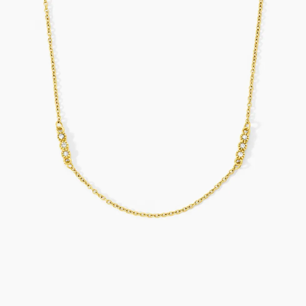 Collier Sheima Acier Jaune Oxyde De Zirconium