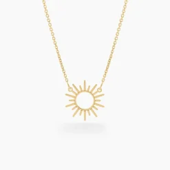 Collier Soleil Eternel Or Jaune