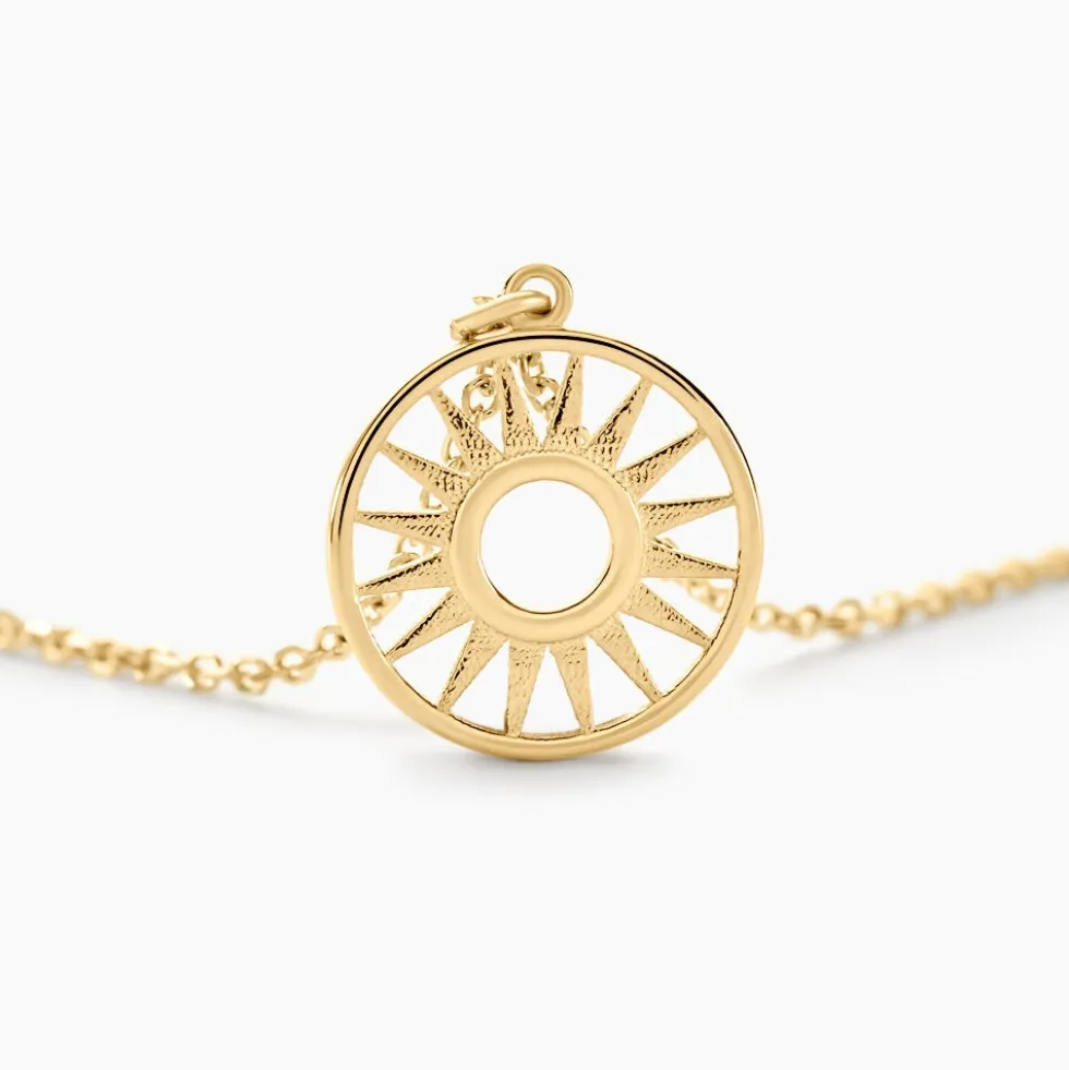 Collier Soleil Eternel Or Jaune