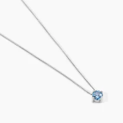 Collier Solitaire Argent Blanc Rio Santa Teresa Oxyde De Zirconium