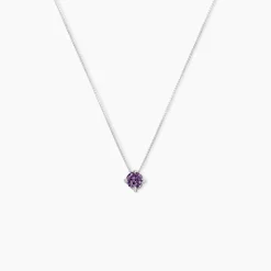 Collier Solitaire Argent Blanc Rio Santa Teresa Oxyde De Zirconium