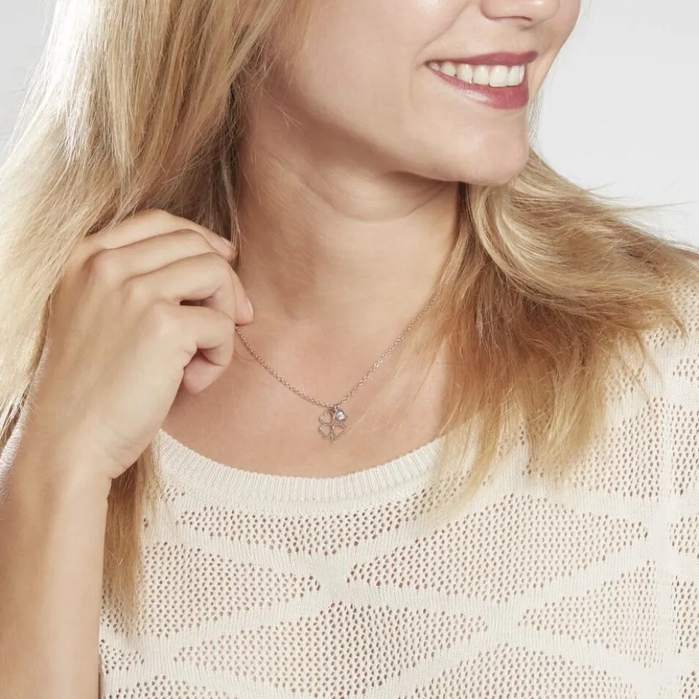 Collier Spirit Argent Blanc Oxyde De Zirconium