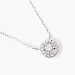 Collier Star Or Blanc Oxyde De Zirconium