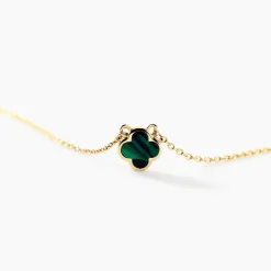 Collier Stellya Or Jaune Malachite