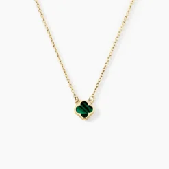 Collier Stellya Or Jaune Malachite