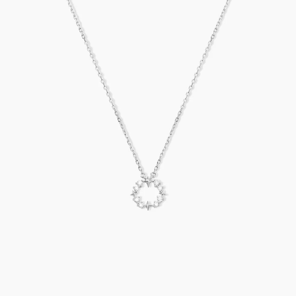 Collier Sueda Argent Blanc Oxyde De Zirconium