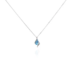 Collier Sunset Or Blanc Topaze Oxyde