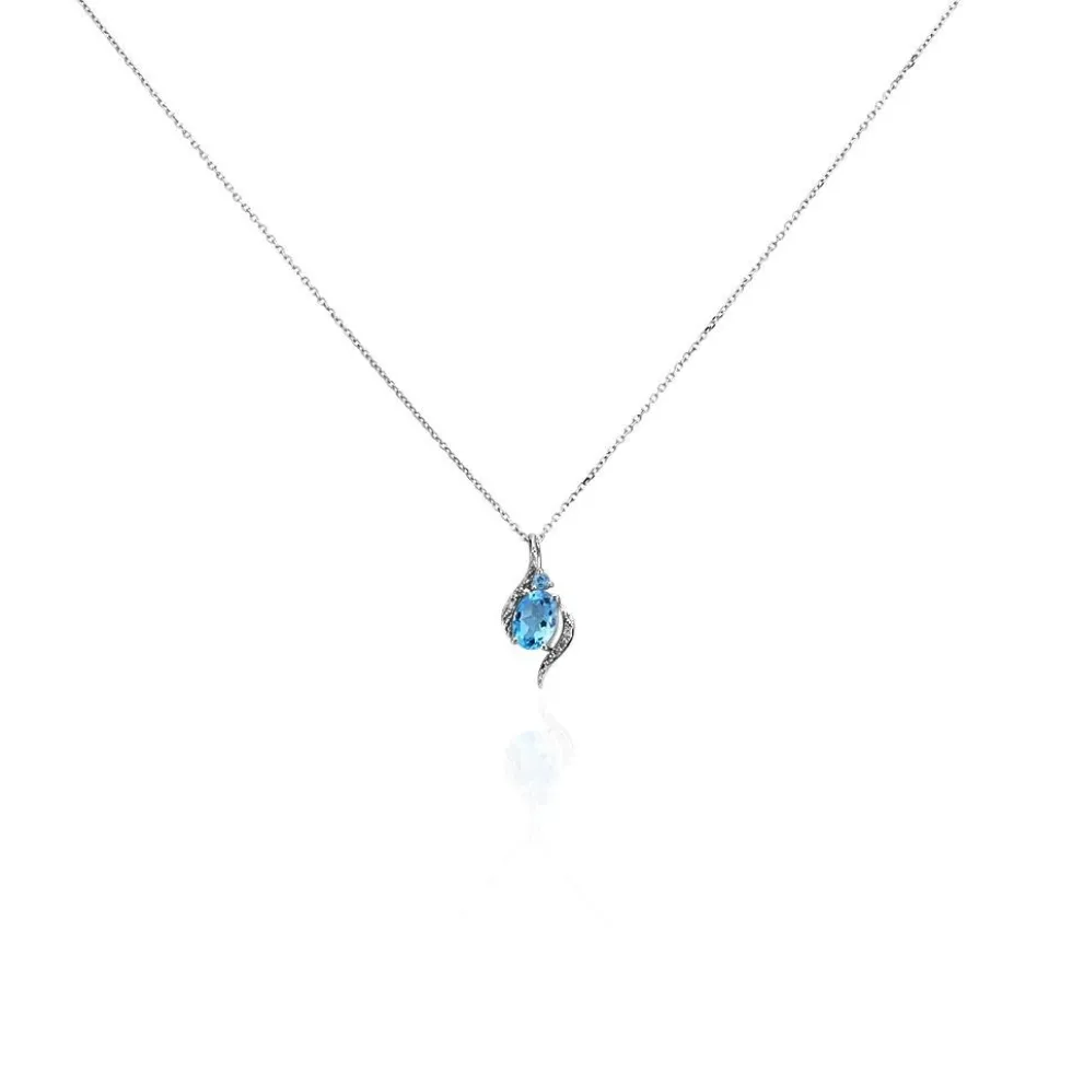Collier Sunset Or Blanc Topaze Oxyde