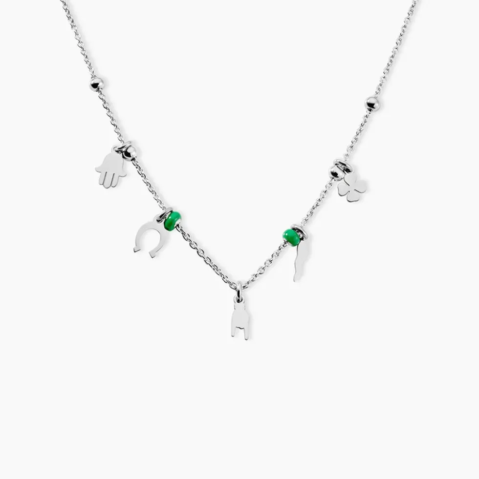Collier Suzanna Argent Blanc