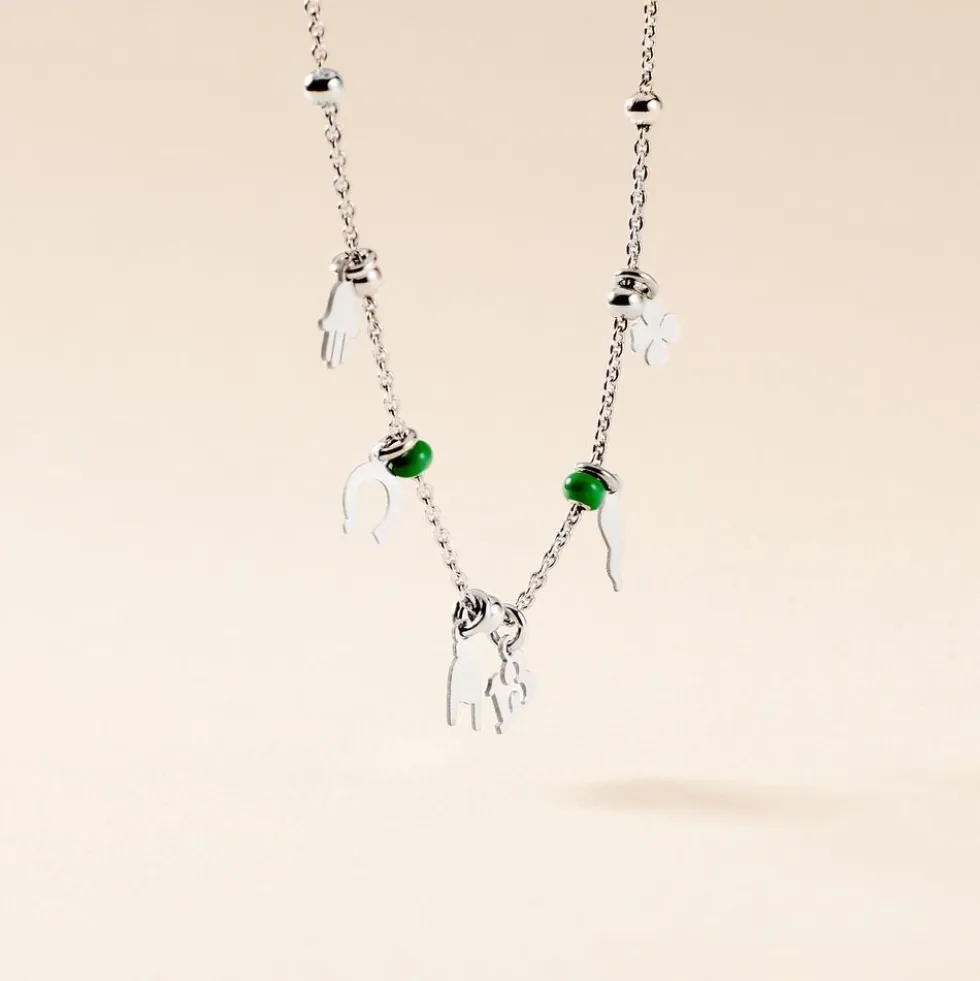 Collier Suzanna Argent Blanc