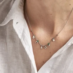 Collier Suzanna Argent Blanc
