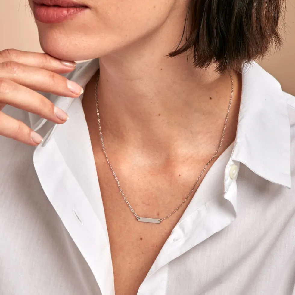 Collier Suzeanne Argent Blanc