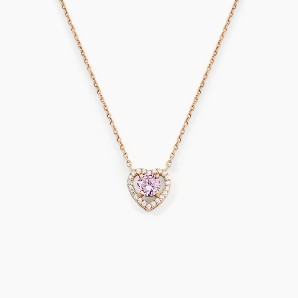 Collier Suzon Argent Rose Oxyde De Zirconium