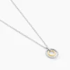 Collier Swane Or Jaune Argent Blanc Oxyde De Zirconium