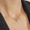 Collier Swanny Argent Blanc Oxyde De Zirconium