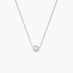 Collier Swanny Argent Blanc Oxyde De Zirconium