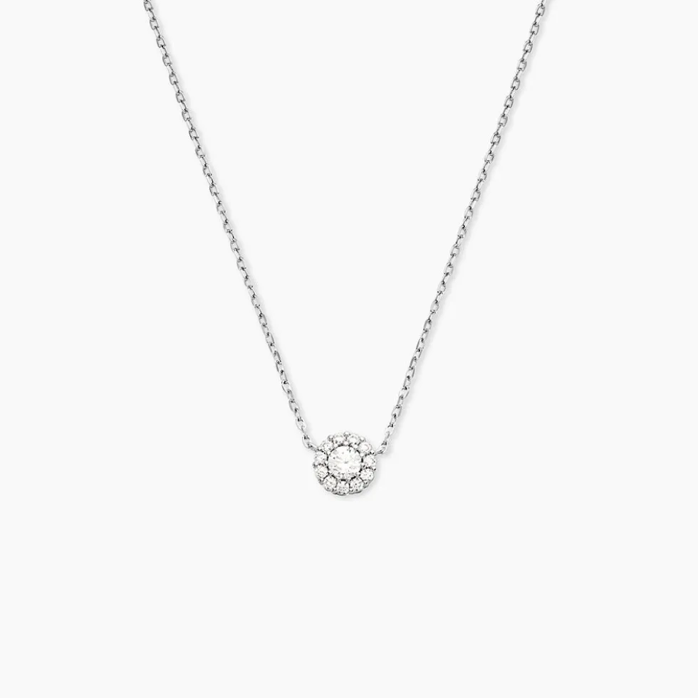 Collier Swanny Argent Blanc Oxyde De Zirconium