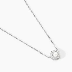 Collier Swanny Argent Blanc Oxyde De Zirconium