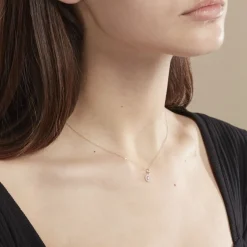 Collier Tahera Or Jaune Oxyde De Zirconium