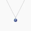 Collier Talismania Argent Blanc Lapis Lazuli