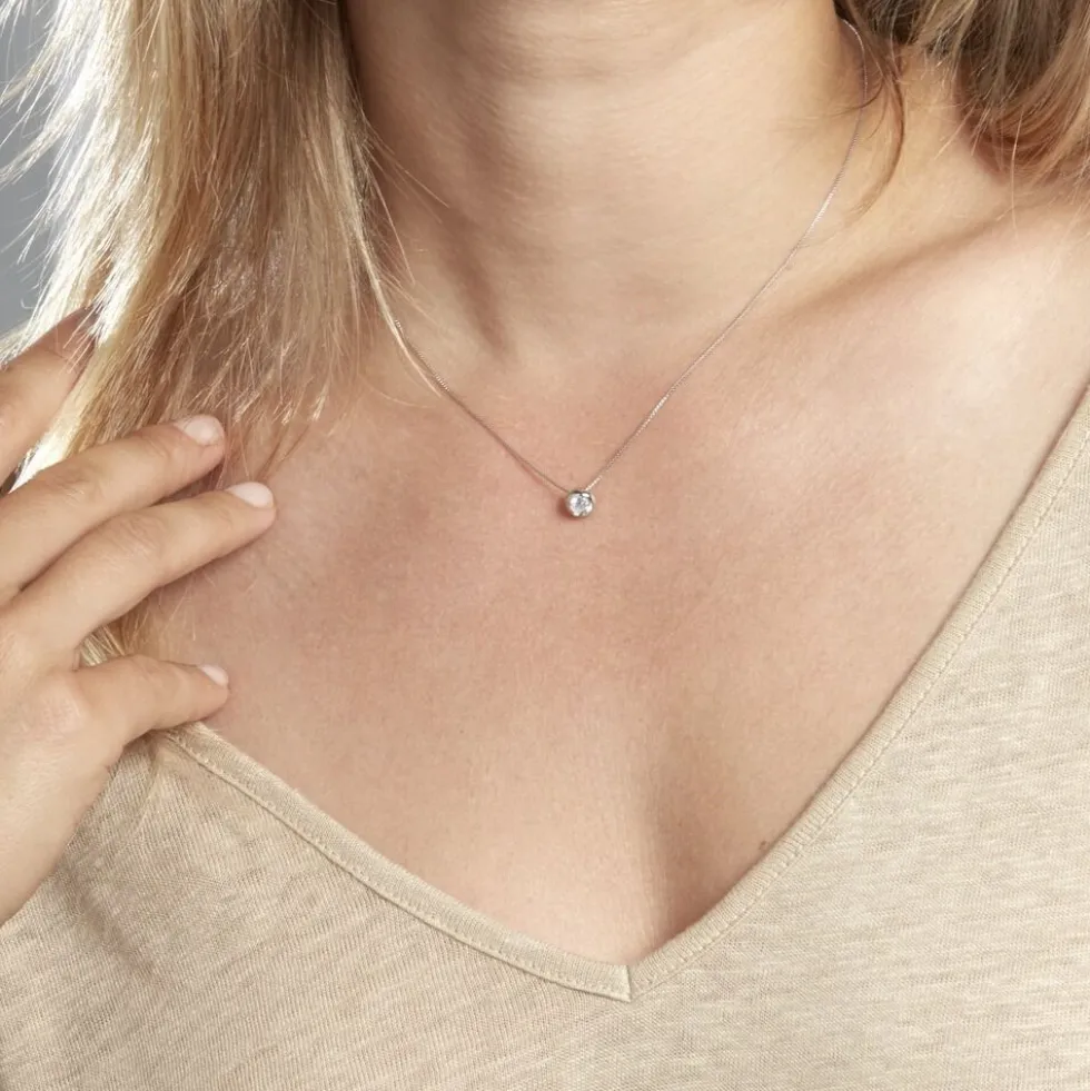 Collier Talya Argent Blanc Oxyde De Zirconium