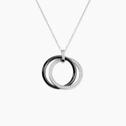 Collier Tania Argent Blanc Céramique Et Oxyde De Zirconium