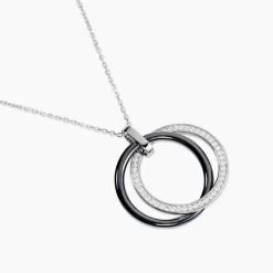 Collier Tania Argent Blanc Céramique Et Oxyde De Zirconium