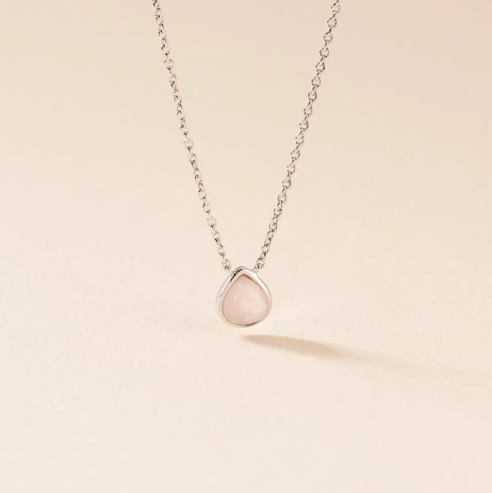 Collier Tao Argent Blanc Quartz