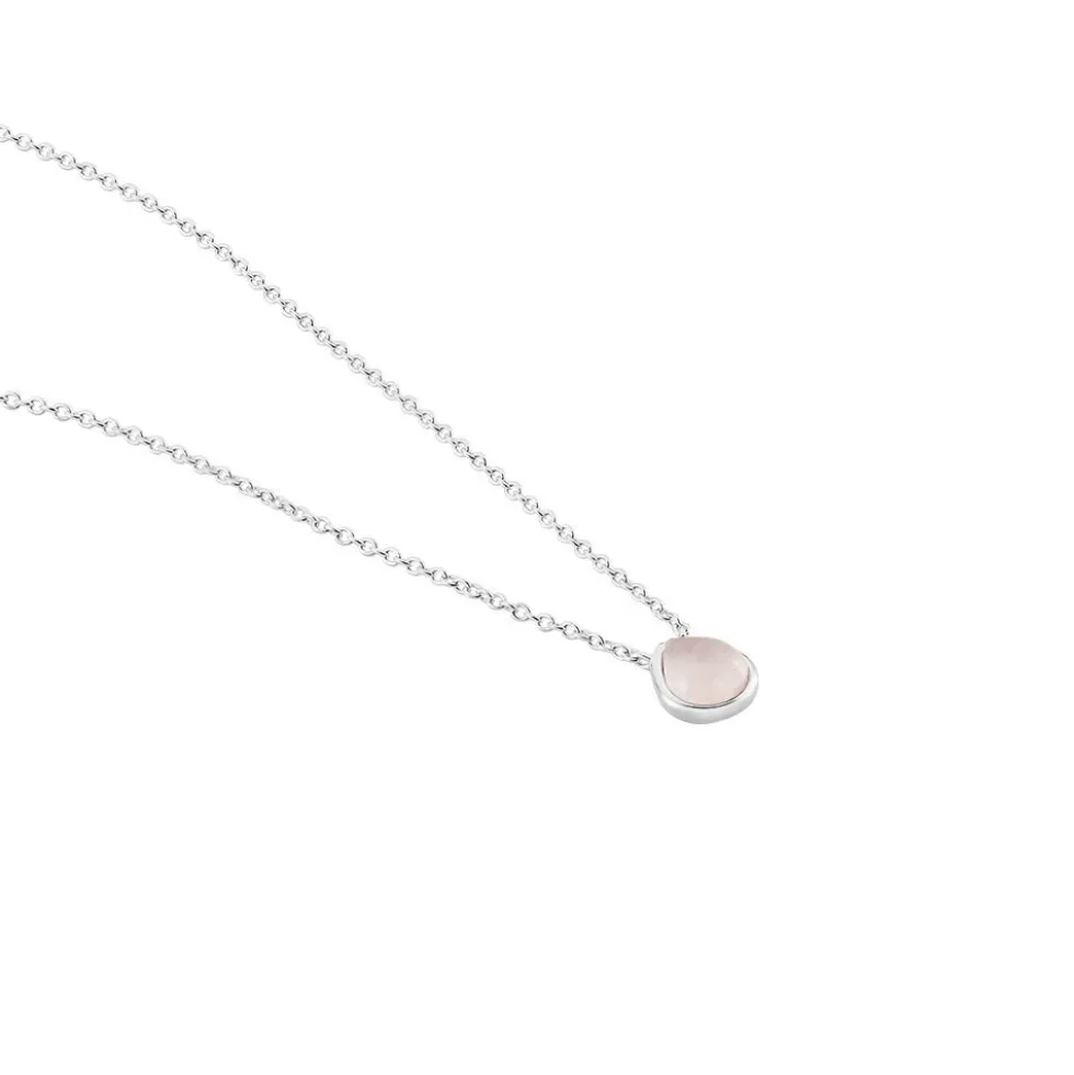 Collier Tao Argent Blanc Quartz