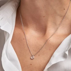 Collier Tao Argent Blanc Quartz