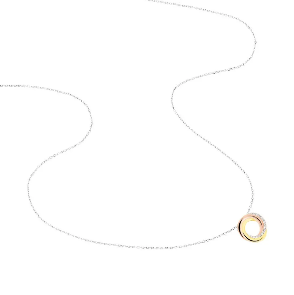 Collier Tiara Or Tricolore Diamant