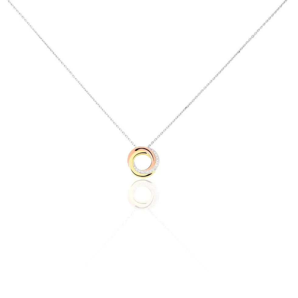Collier Tiara Or Tricolore Diamant