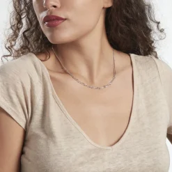 Collier Tounes Argent Blanc