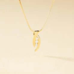 Collier Trilogie Or Jaune Diamant
