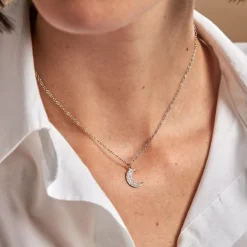 Collier Twiggy Argent Blanc