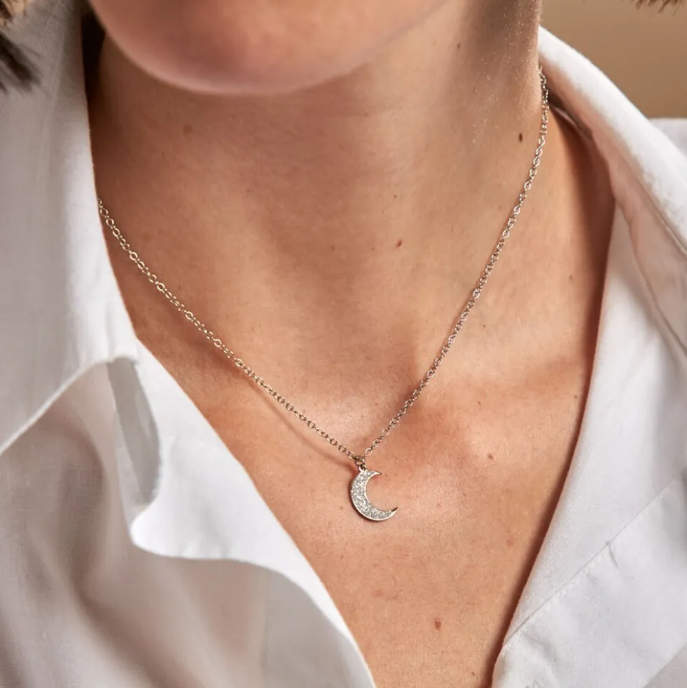 Collier Twiggy Argent Blanc