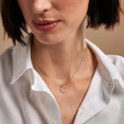 Collier Twiggy Argent Blanc