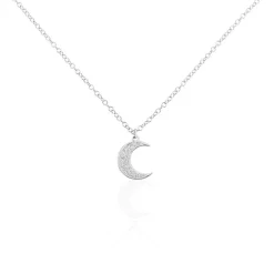 Collier Twiggy Argent Blanc