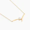 Collier Valeriana Or Jaune Oxyde De Zirconium