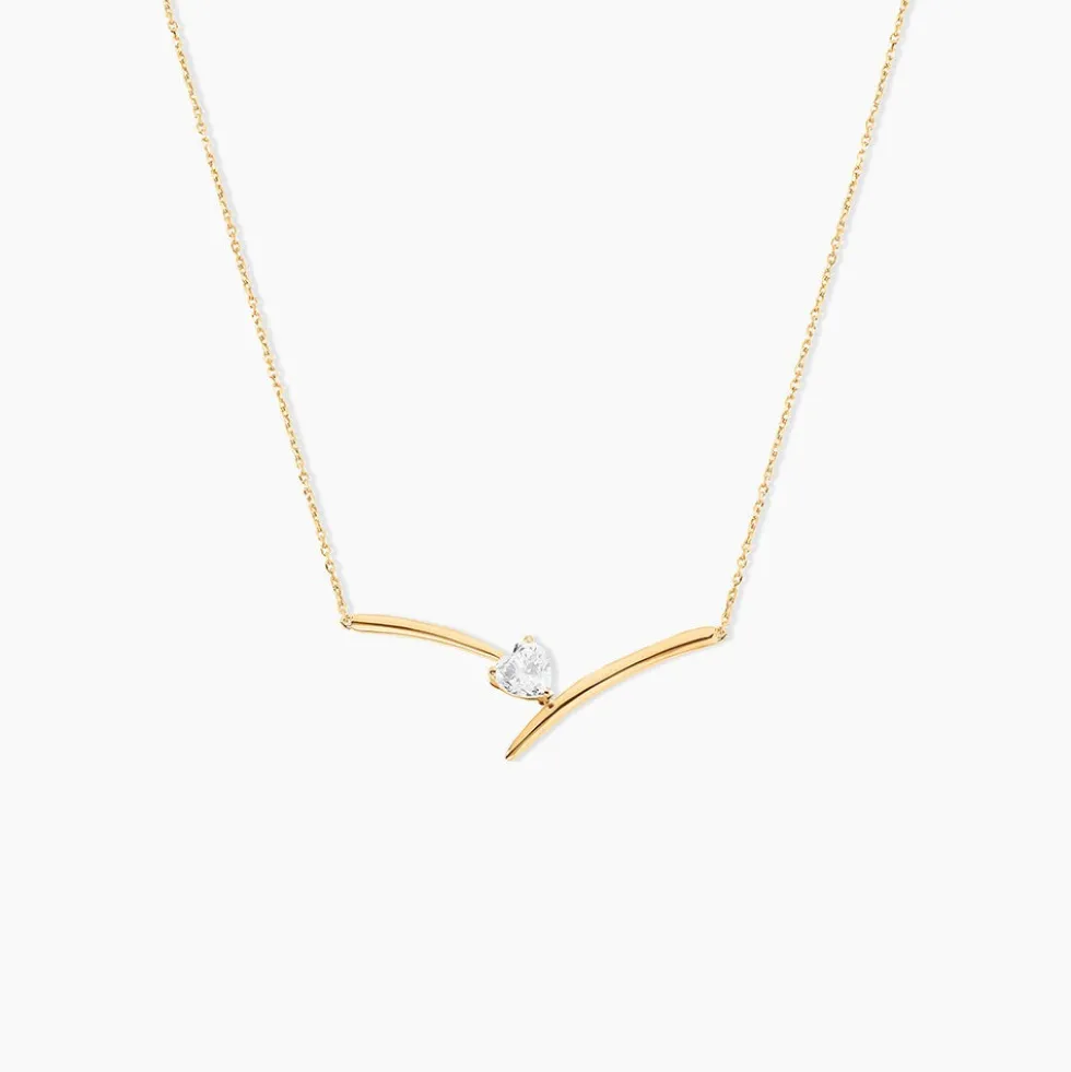 Collier Valeriana Or Jaune Oxyde De Zirconium